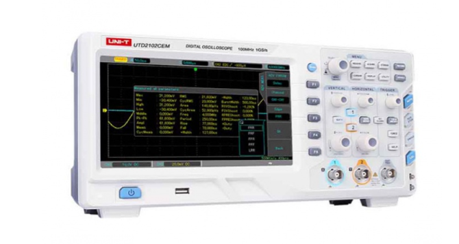 اسیلوسکوپ دیجیتال دو کاناله 70 مگاهرتز مدل UNI-T-UT-2102CEM